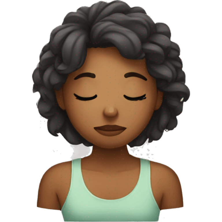 a tired girl emoji