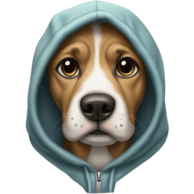 Dog wearing hoodie  emoji