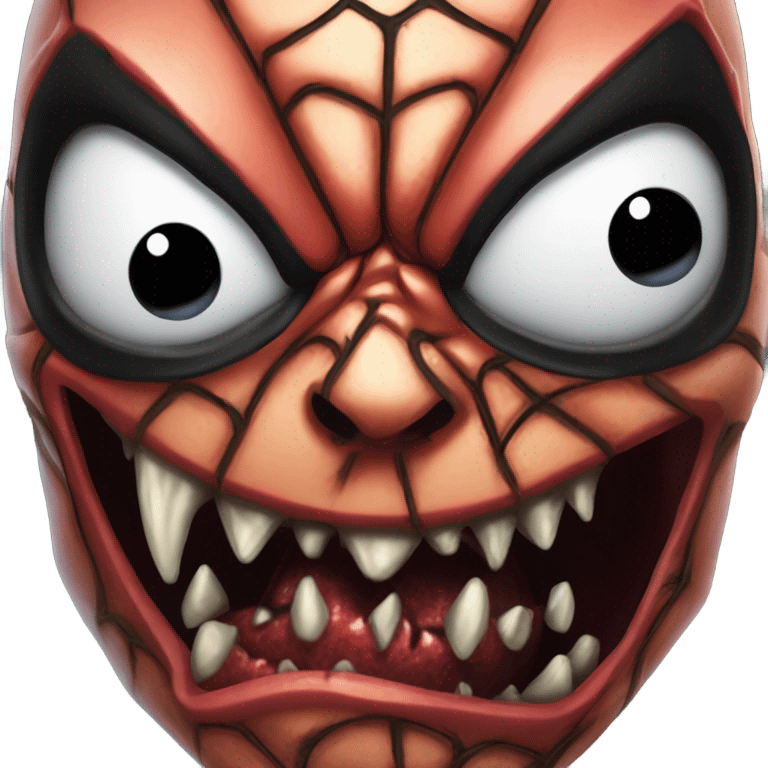 Zombie Spiderman angry Face  emoji