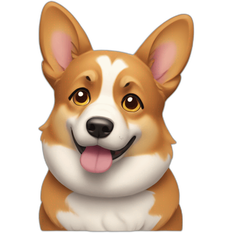 Worried corgi dog emoji