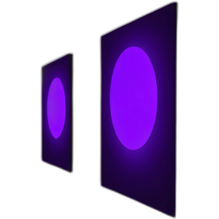 Nightclub entry hall with 3 large 2/3 circular purple and blue led lights in the entry hall way emoji