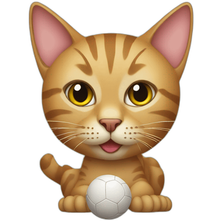 Cat with ball emoji