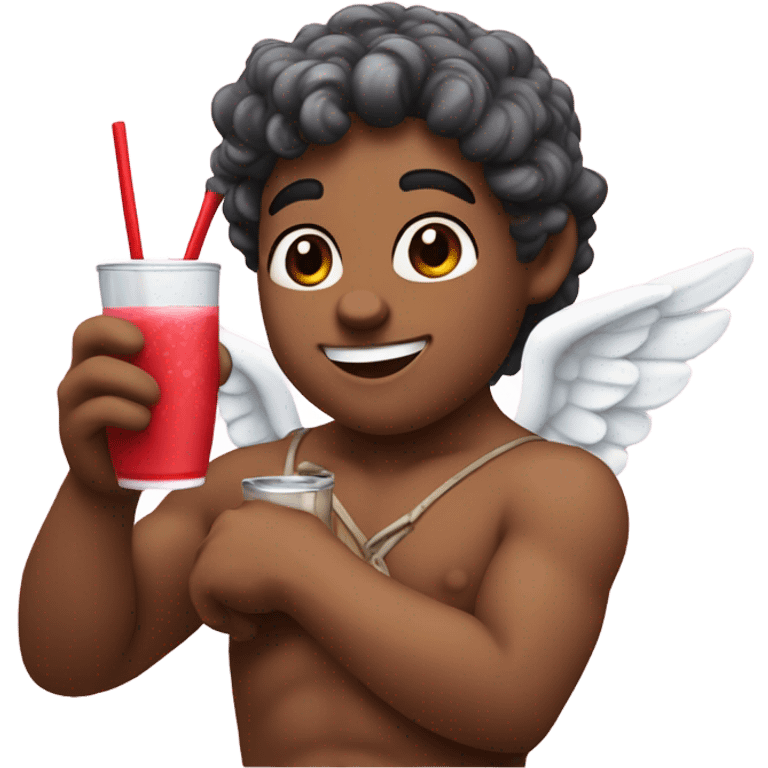 Cupid with a drink emoji