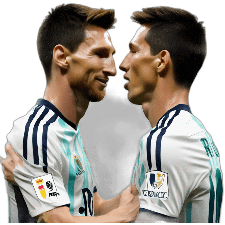 lionel messi kissing cristiano ronaldo no nsfw emoji