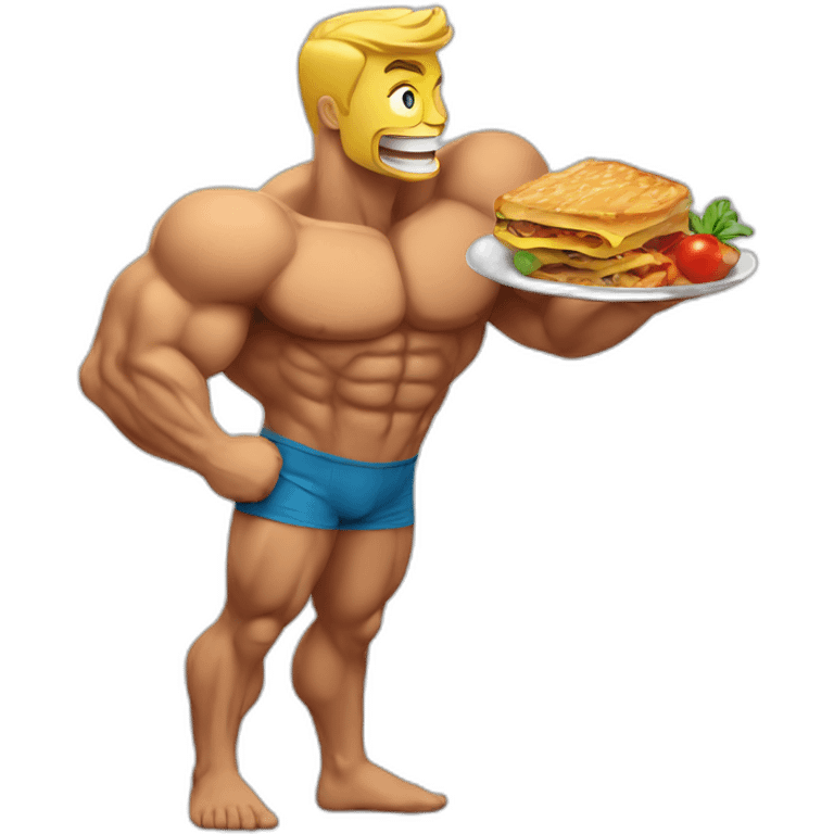 muscle and food emoji