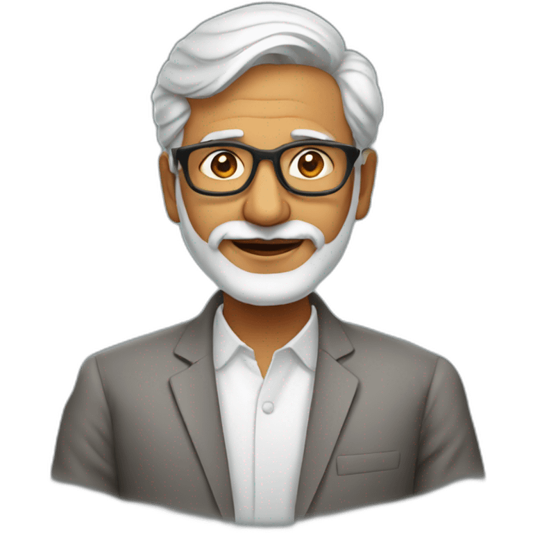 a 60 year old indian startup founder emoji