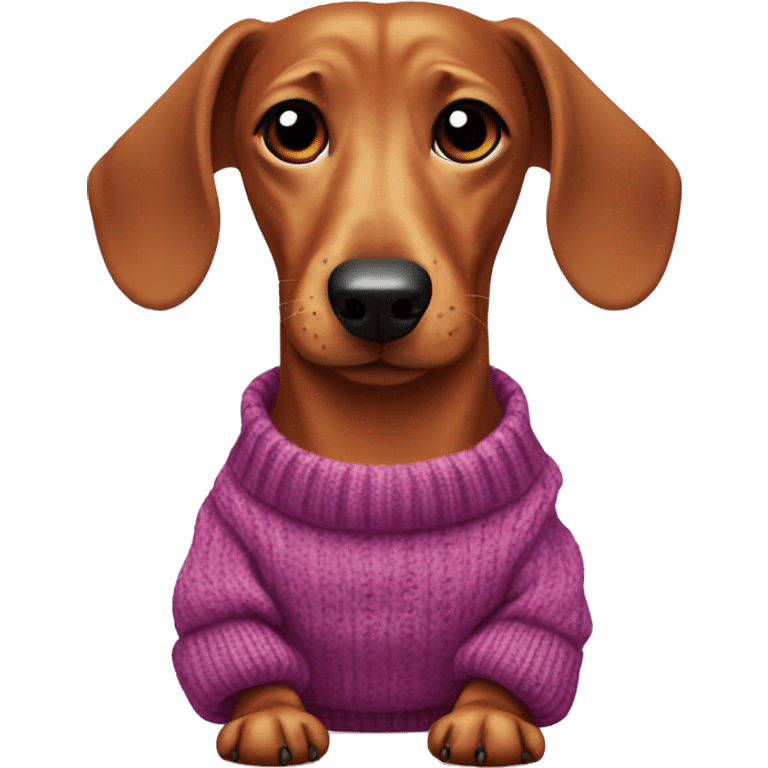 dachshund in a sweater emoji