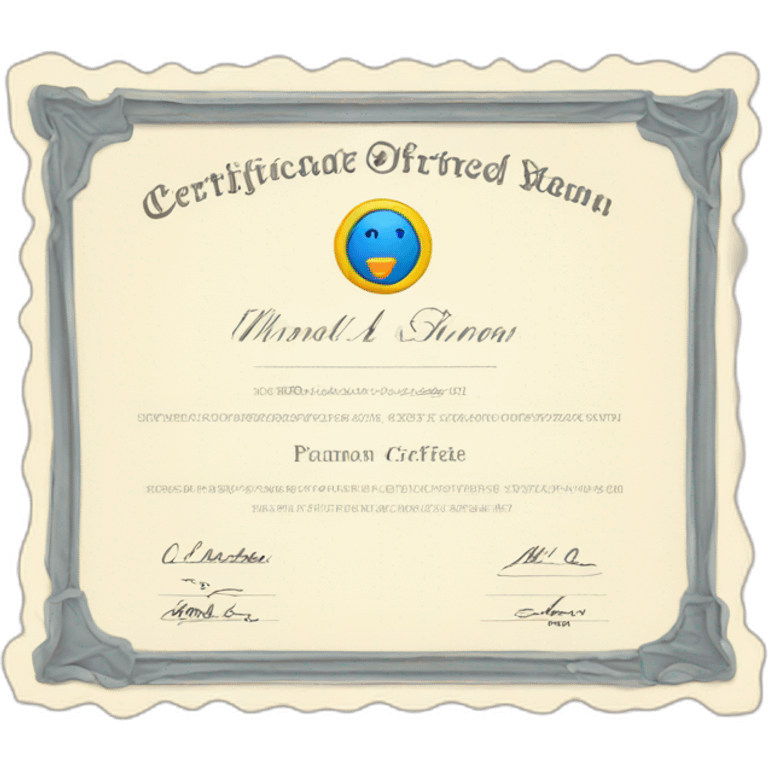 Certificate  emoji