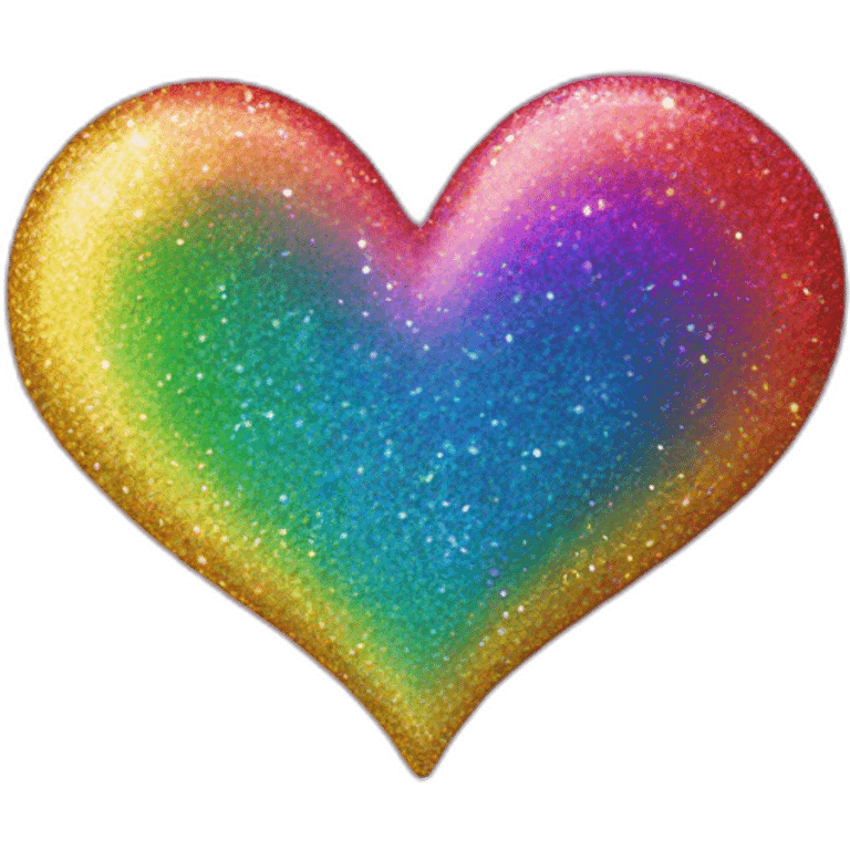 Rainbow glitter heart emoji