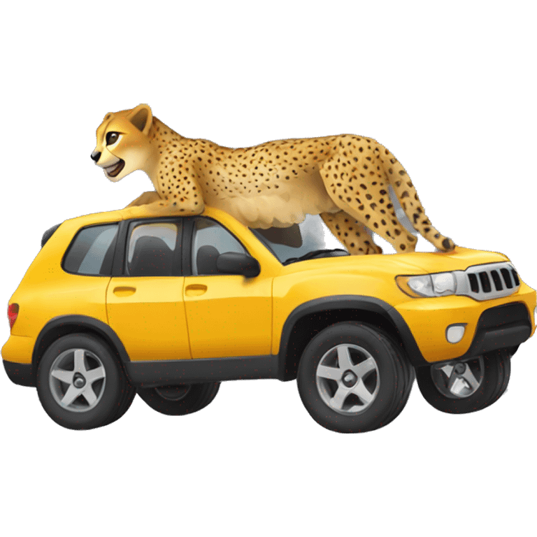 cheetah changing a tire emoji