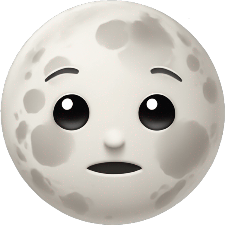 Little moon with cute face emoji