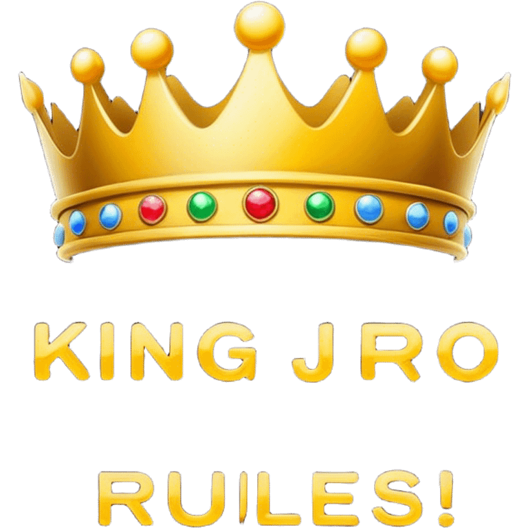 A black background that says Kingjrpro rules emoji