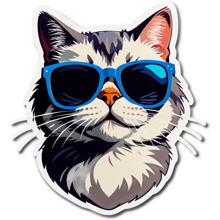 Cat with sunglasses emoji