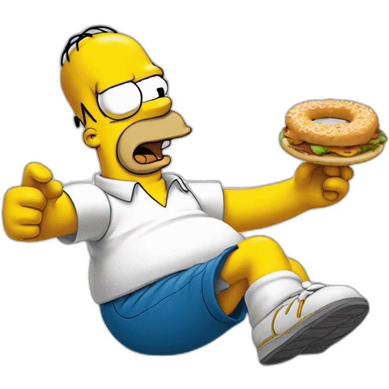 Homer Simpson eating homer simpson emoji