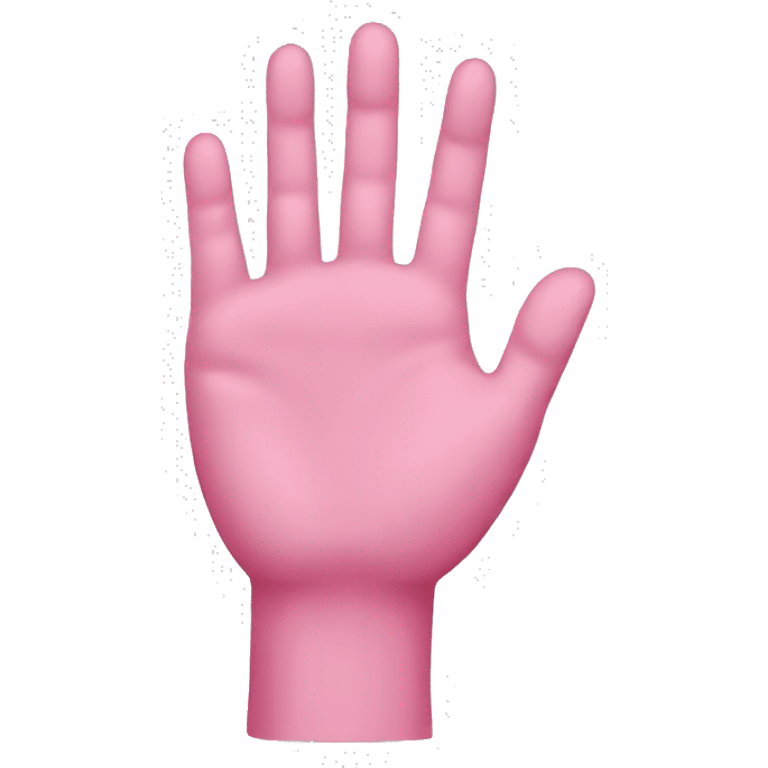 Hand with pink emoji