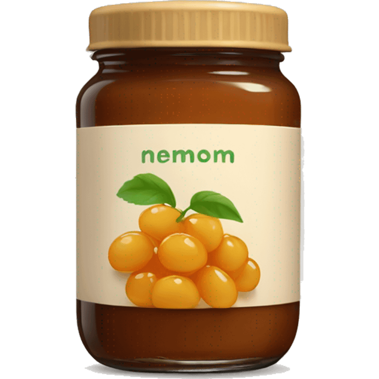 a jar of light-brown jam without a label emoji