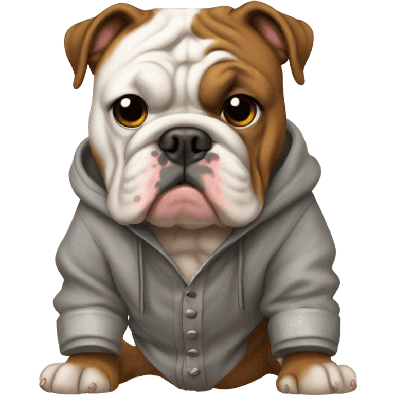 Olde English bulldog wearing clothes emoji