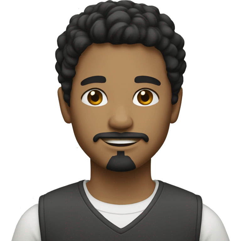 boy with goatee with short black hair and white skin emoji