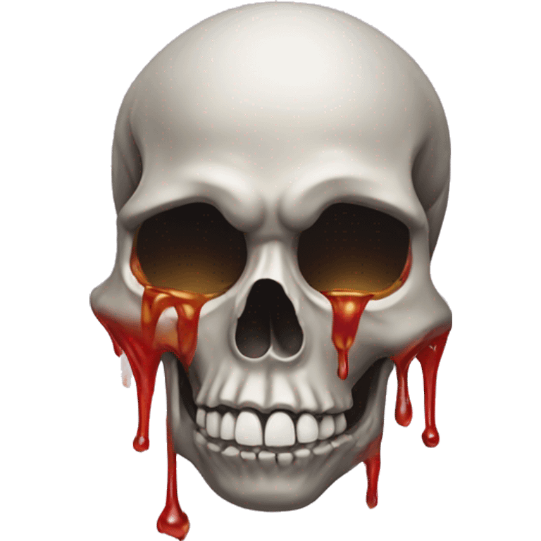 Melting skull emoji