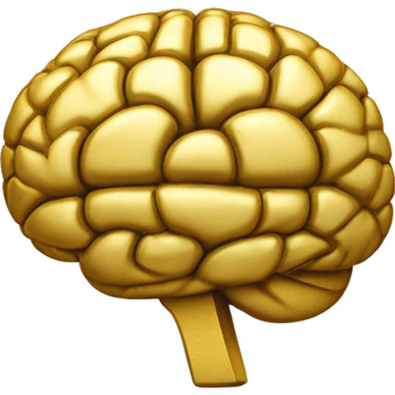 applestore brain emoji in gold emoji