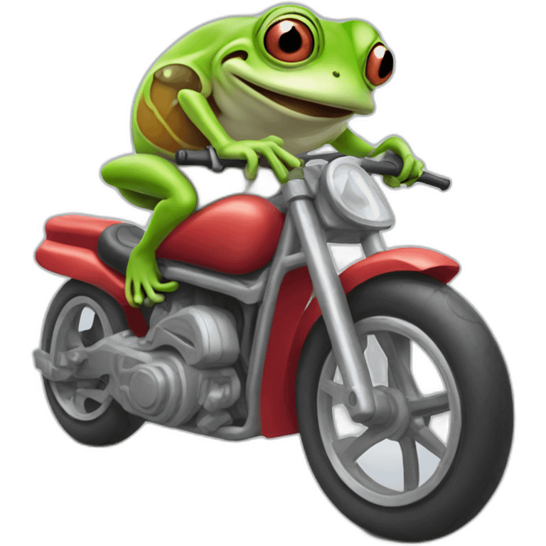 Crazyfrog riding an invisible motorbike emoji