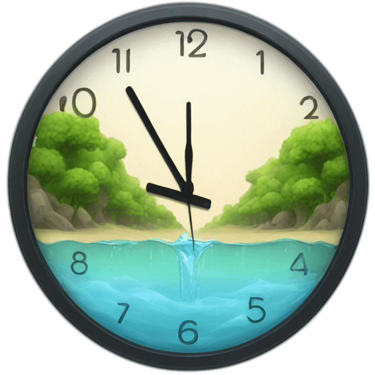 clock water emoji