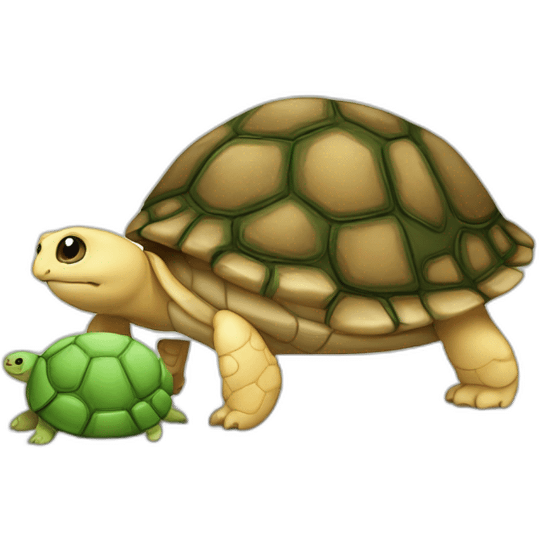 Tortue avec un chat emoji