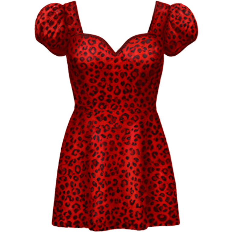 red leopard print mini dress emoji