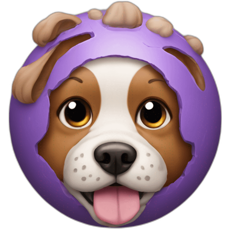 planet Jupiter with a cartoon thinking dog face emoji