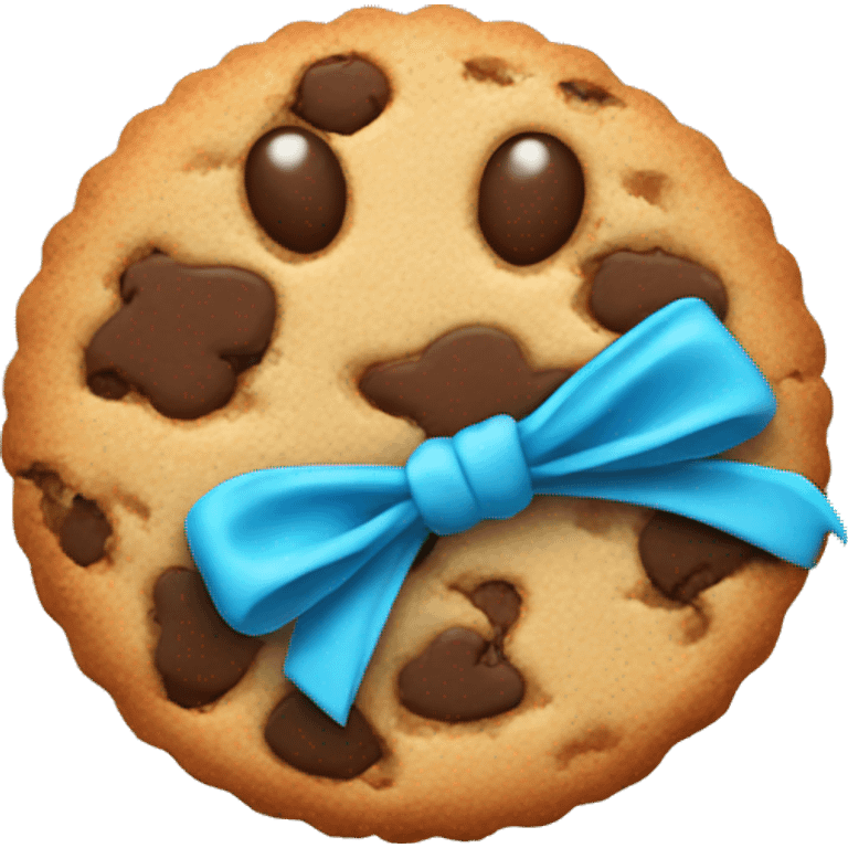 Cookie with bow emoji