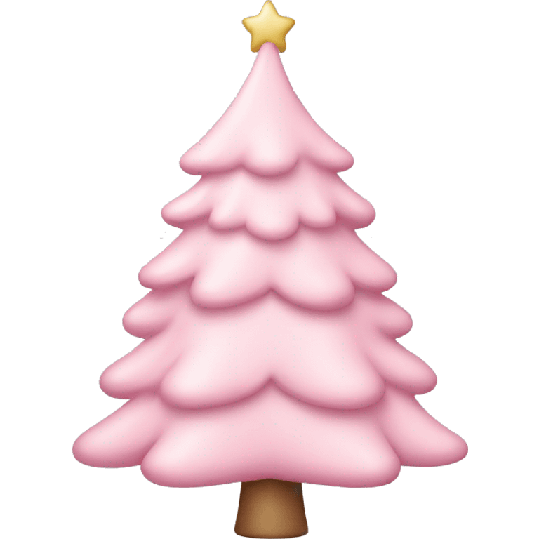 pastel pink christmas tree emoji