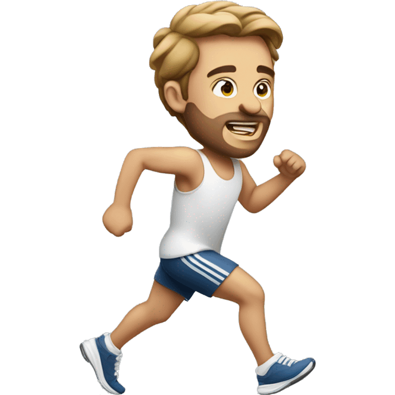 🏃european man running emoji