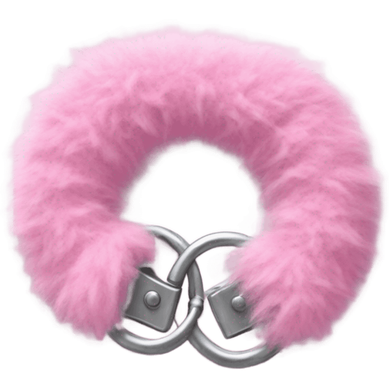 pink fluffy handcuffs emoji