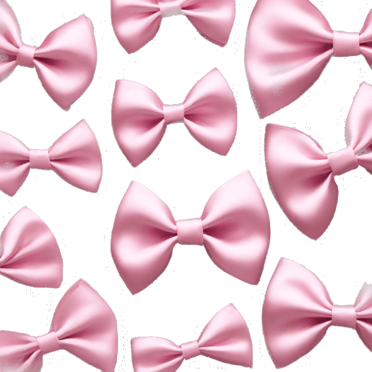 Satin bow Light pink  emoji