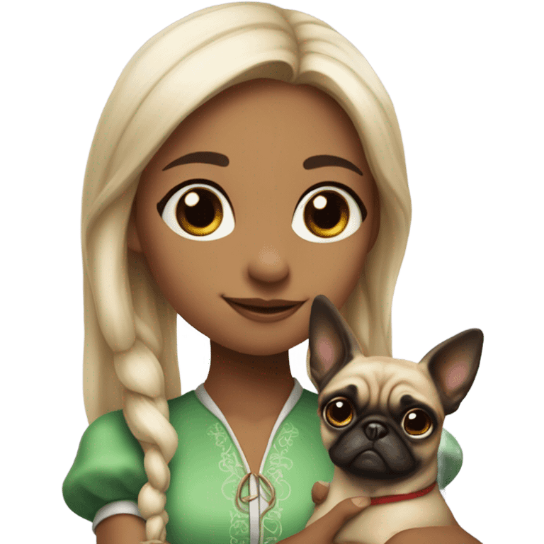 girl elf with pug emoji