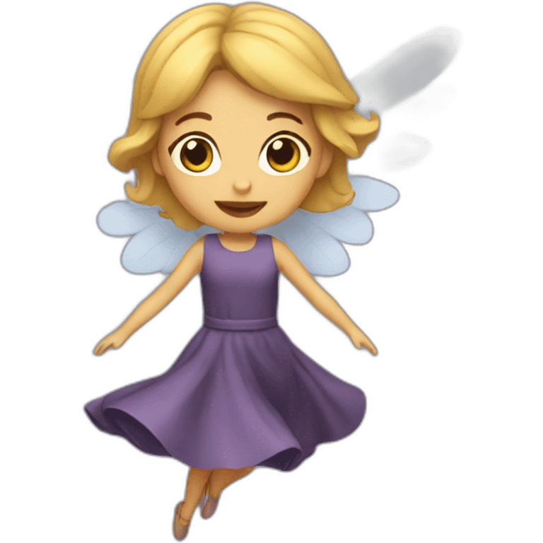 Flying girl in a dress emoji