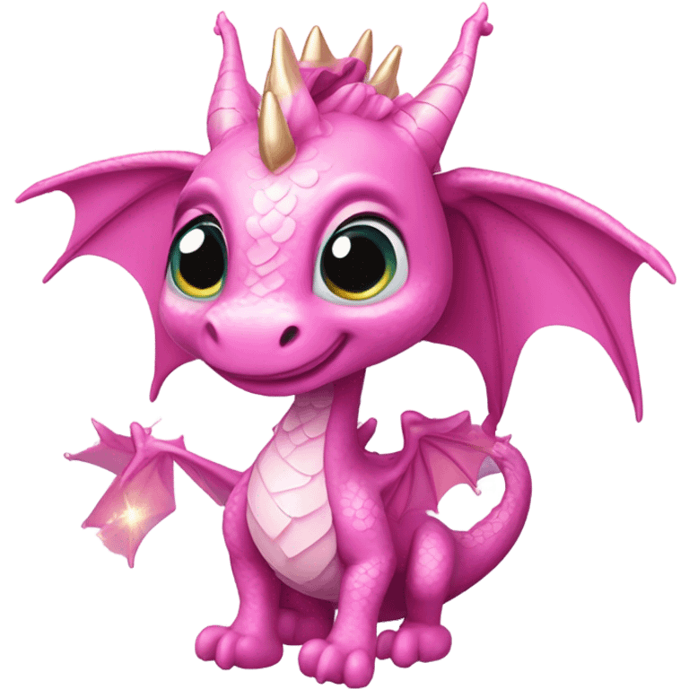 Pink princess dragon emoji