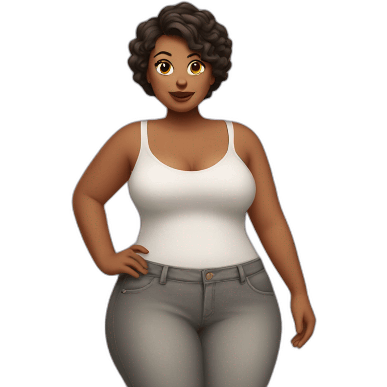 Curvy woman emoji