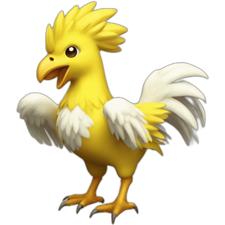 Chocobo wave emoji