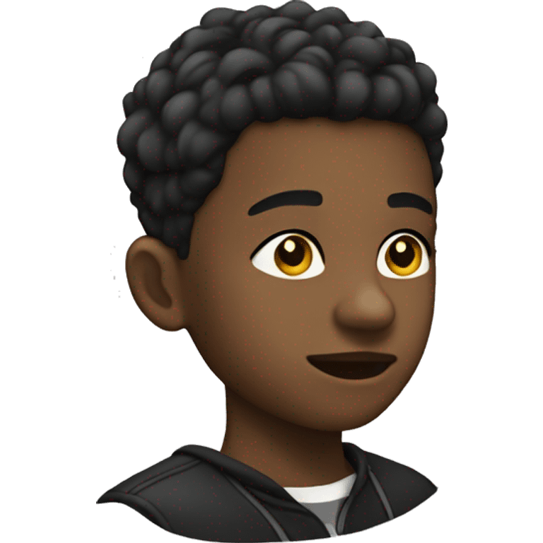 a black teen boy with a taper fade  emoji