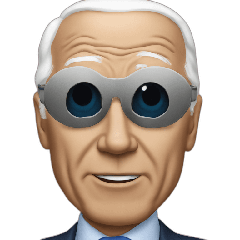 biden with laser eyes emoji