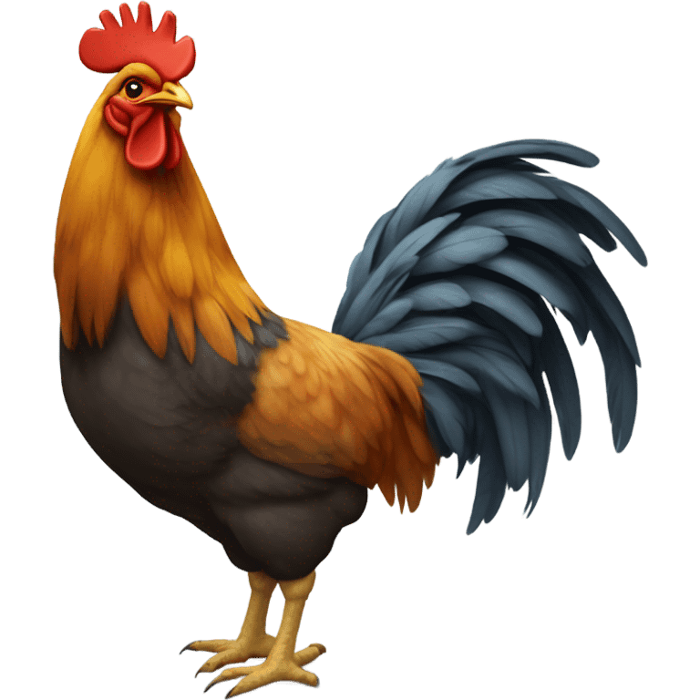 Gallo gallina y pollitos  emoji