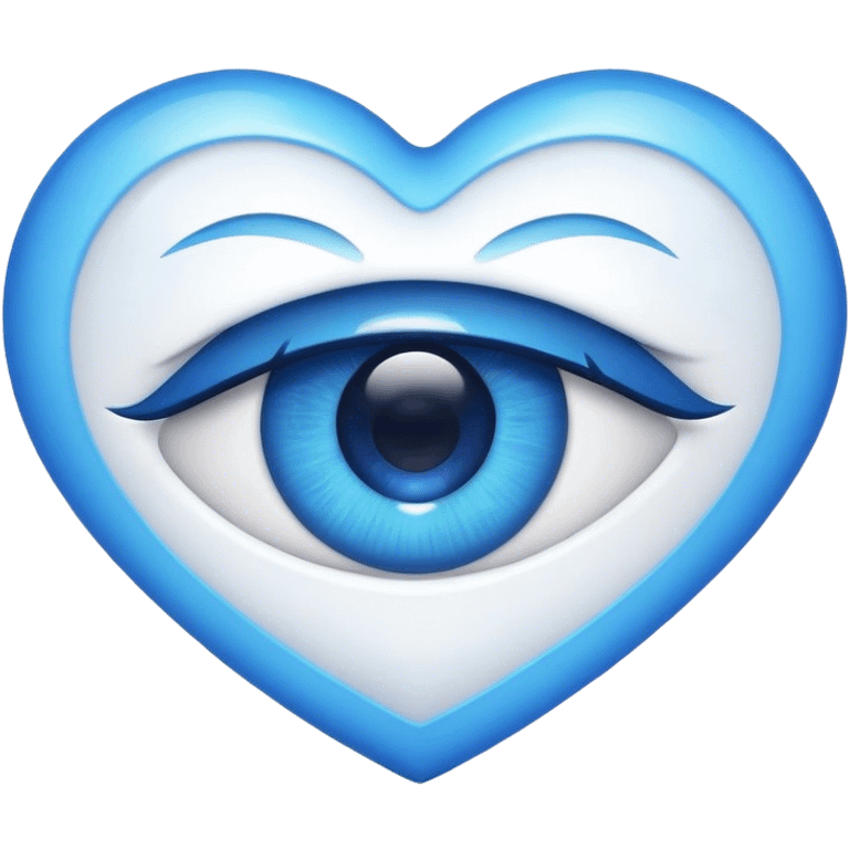 Blue heart eye emoji emoji