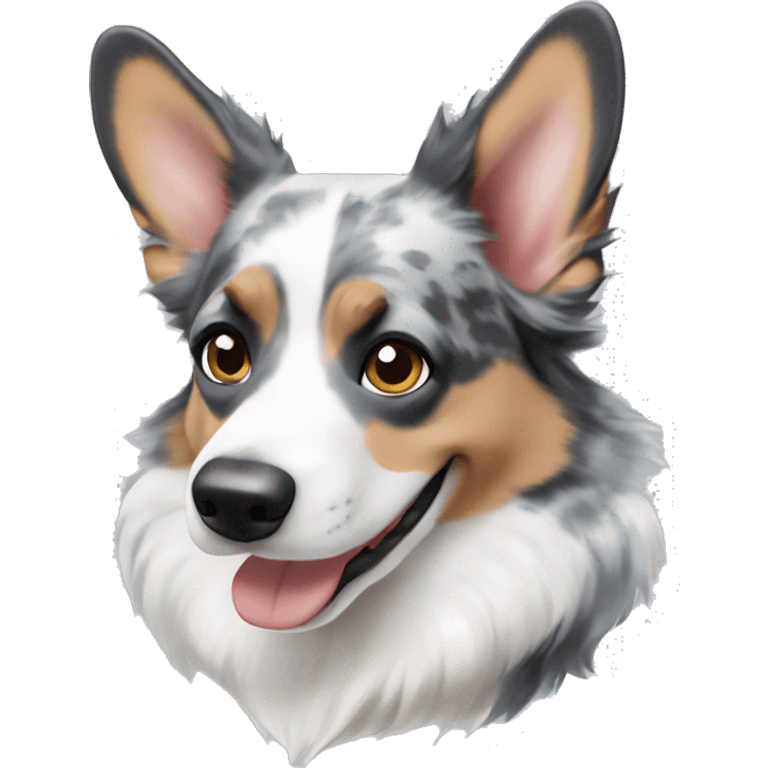 Blue Merle welsh corgi emoji