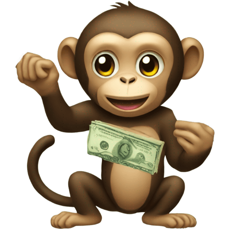 Monkey with money emoji