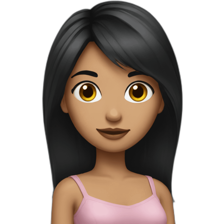 irina girl black hair emoji