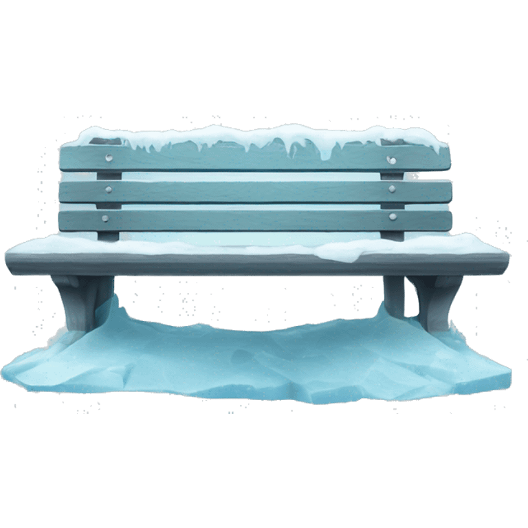 Bench in ice emoji