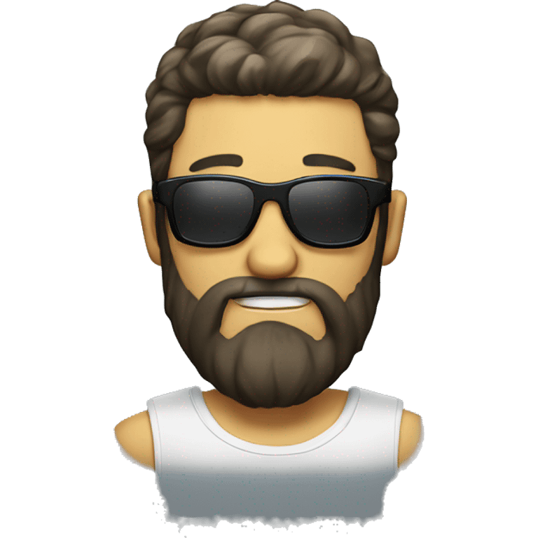 Gamer dude with beard and sunglasses emoji