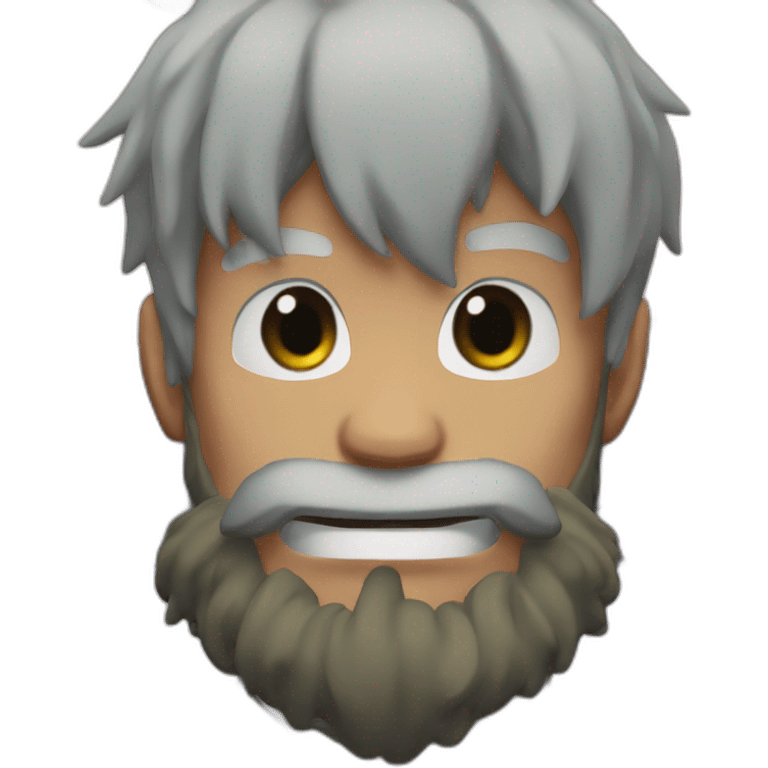 bearded man from the my hero academia universe emoji