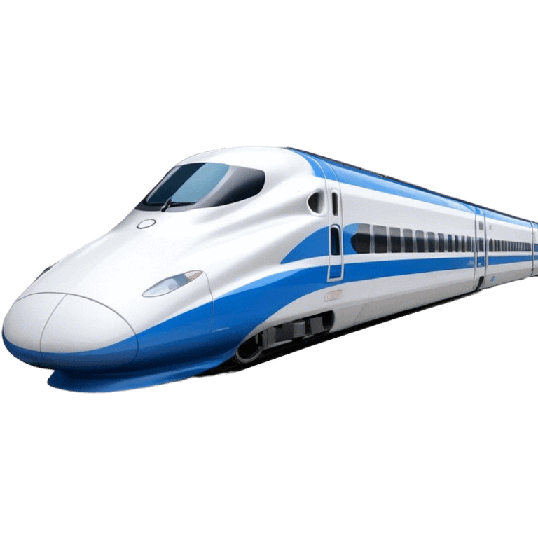 High-Speed Train (Shinkansen) - JR East (Model Year: 2021) (Iconic colour: White with blue) emoji